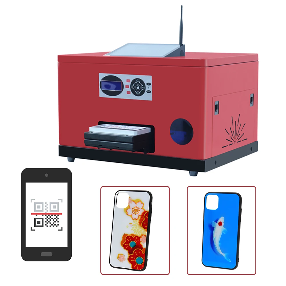 

UV Printer A4 For Phone Case Wireless UV Printing Machine UV Mobile App Phone Case Printer Customize Phone Case UV Printer