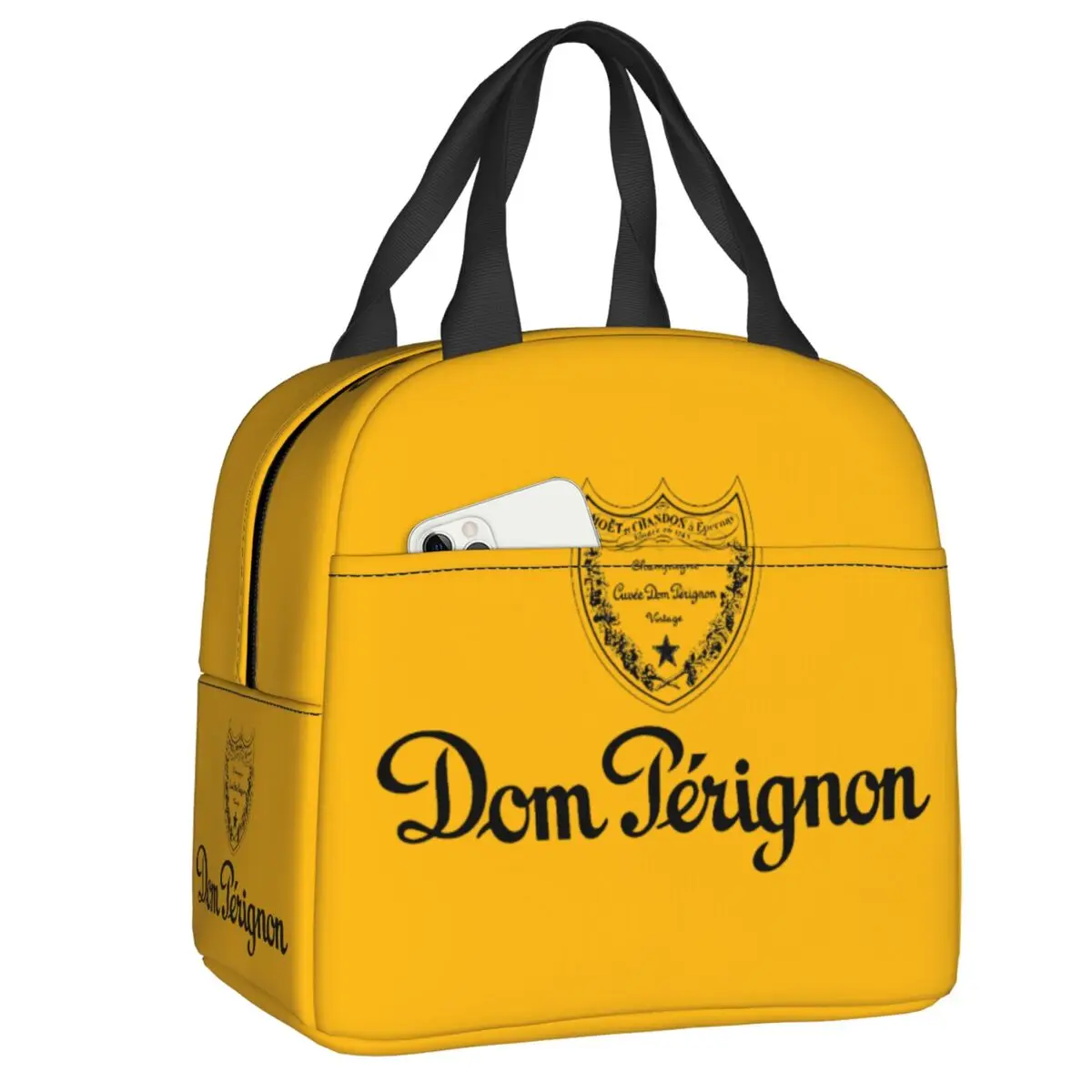 

Champagne Insulated Lunch Bag for School Office Waterproof Thermal Cooler Lunch Box Women Children