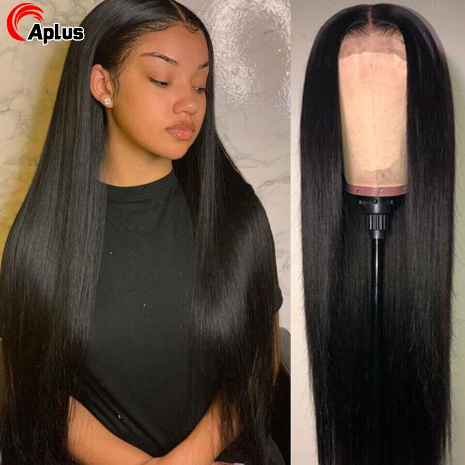 Straight Lace Front Human Hair Wigs for Women Brazilian Bone Straight Human Hair Wig 13x4 HD Lace Frontal Wig 5x5 Closure Wig