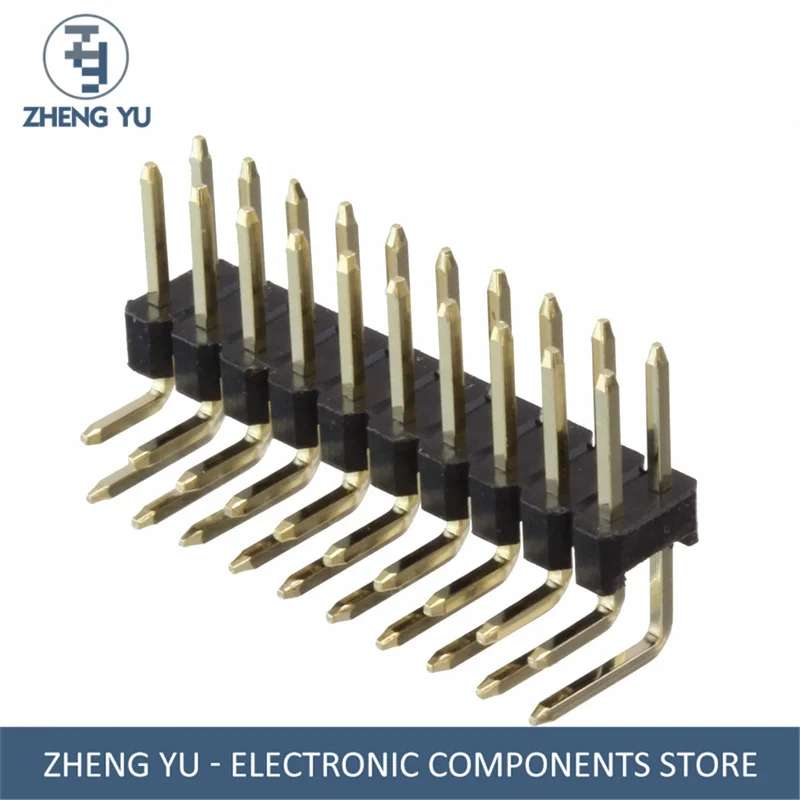 

61302021021 2.54MM 20Pin PA6T Gold Double Row Bent Needle Right-angle Installation