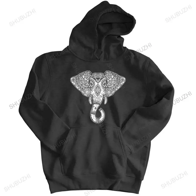 

male autumn hoodies cotton hooded coat Serigrafia Elefante Mandala Da Uomo Boy Manica Corta Personalizzata Induismo Magliette