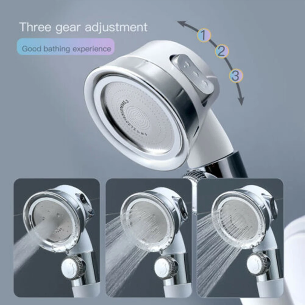 

1*Shower Head High Pressure Saving Water Shower Nozzle Bath Shower Head 3 Mode Chrome Handset Heads Bathroom Accessories