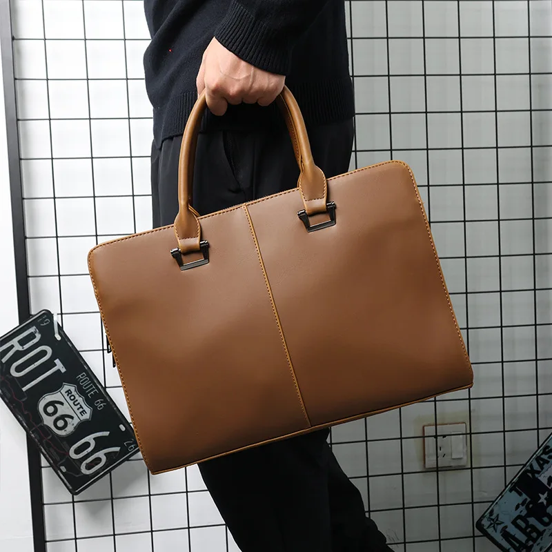 

Laptop Luxury Bag Retro Bags Men Men Handbags Leather New Shoulder Briefcases Crossbody Strap Business Fashion With Briefcases