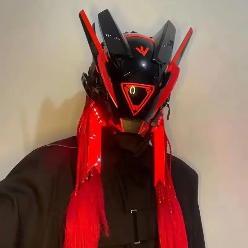 Киберпанк Шлем Шиноби Маска Робот Самурай Косплей Техническая одежда Hi-Tech Броня