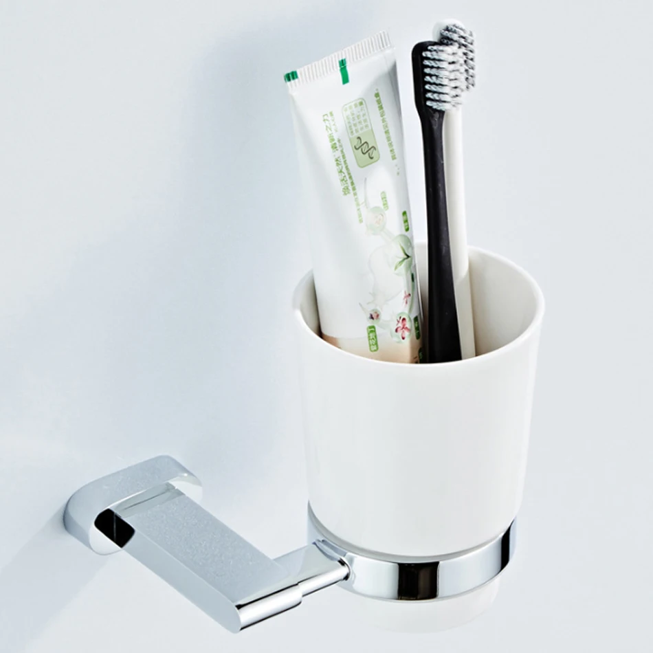 

Керамический держатель для чашек, латунный античный хромированный настенный держатель золотого цвета для ванной комнаты, зубной щетки, зубной пасты, стакан для хранения, полка для ванны