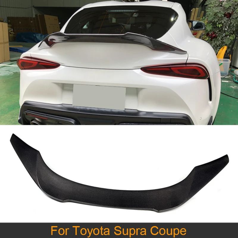 Alerón trasero para maletero de coche, accesorio para Toyota Supra Coupe, 2 puertas, 2018-2022, de carbono seco