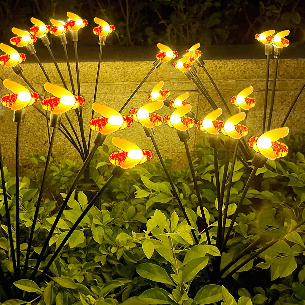 

Swaying Patio Light Light Solar Yard Waterproof Bee New Decoration Firefly Solar Outdoor Lights Decorative Lights Pathway
