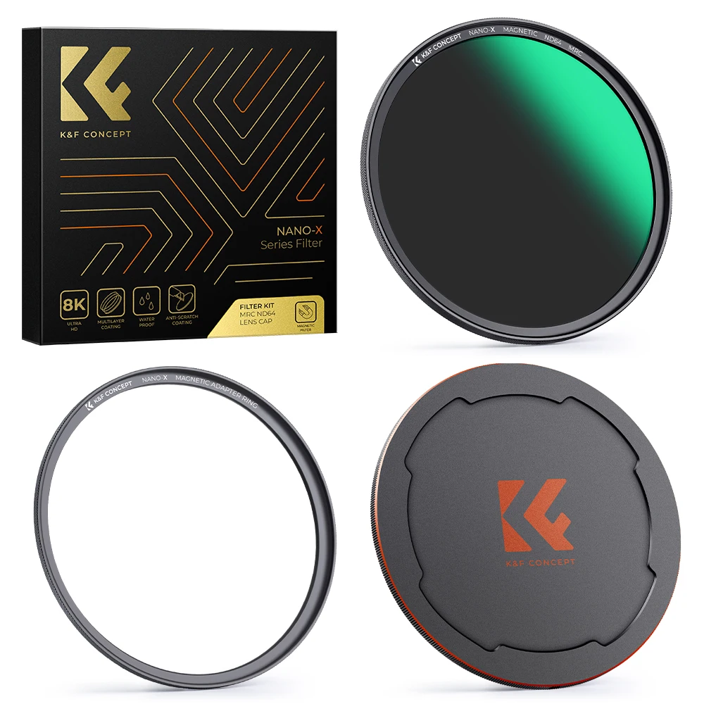 

K&F Concept 77mm NANO-X Series ND64 Magnetic Neutral Density Lens Filter HD Image Waterproof Scratch-resistant Anti-reflection