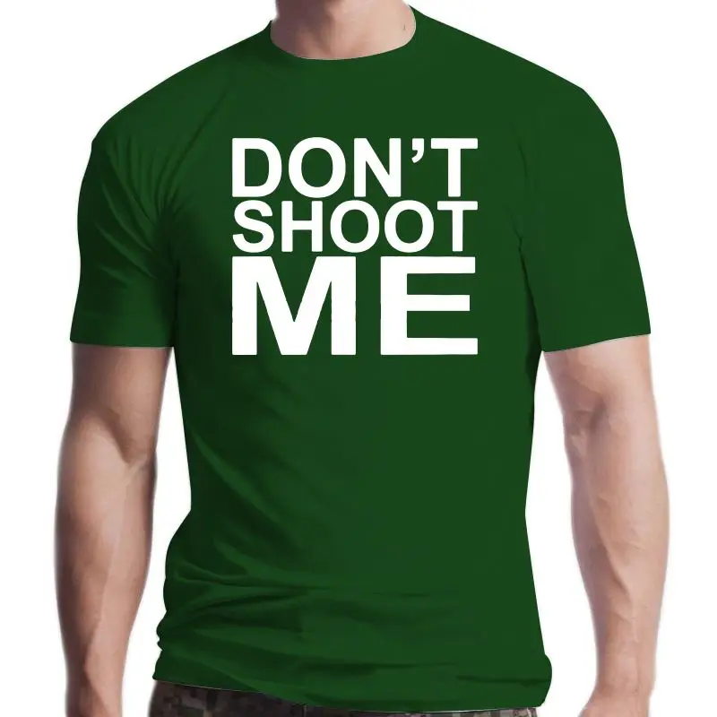 

Новинка, Мужская футболка с коротким рукавом, футболка унисекс с надписью Don't Shoot Me, женская футболка