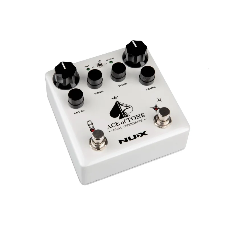 Фото Педаль NUX Ace of Tone NDO-5, эффекты для электрогитары, двойная педаль овердрайва, педаль стэкинг-дилэй №2
