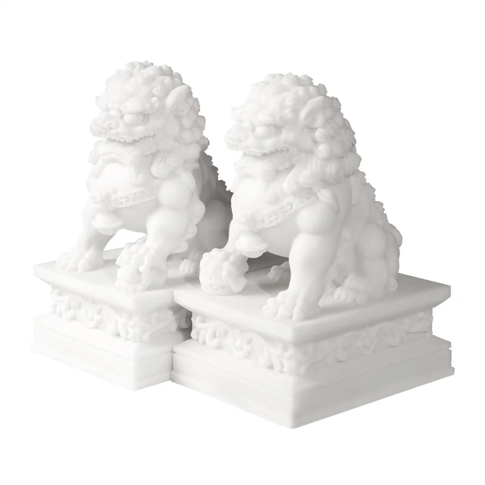 2x миниатюрные фигурки из смолы декор китайские статуи льва скульптуры животных