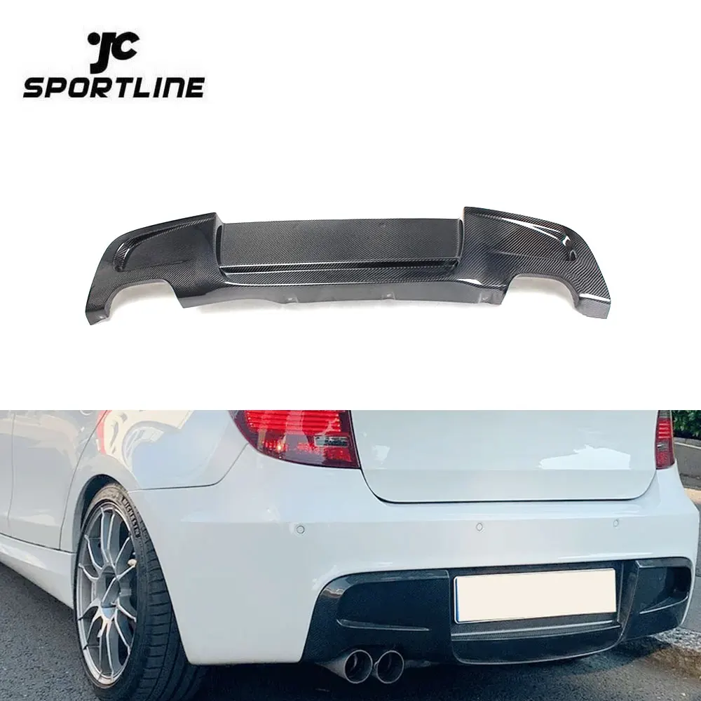 Фото Для BMW E87 Mtech M Package: задний диффузор-спойлер из карбона (2007-2010) №1