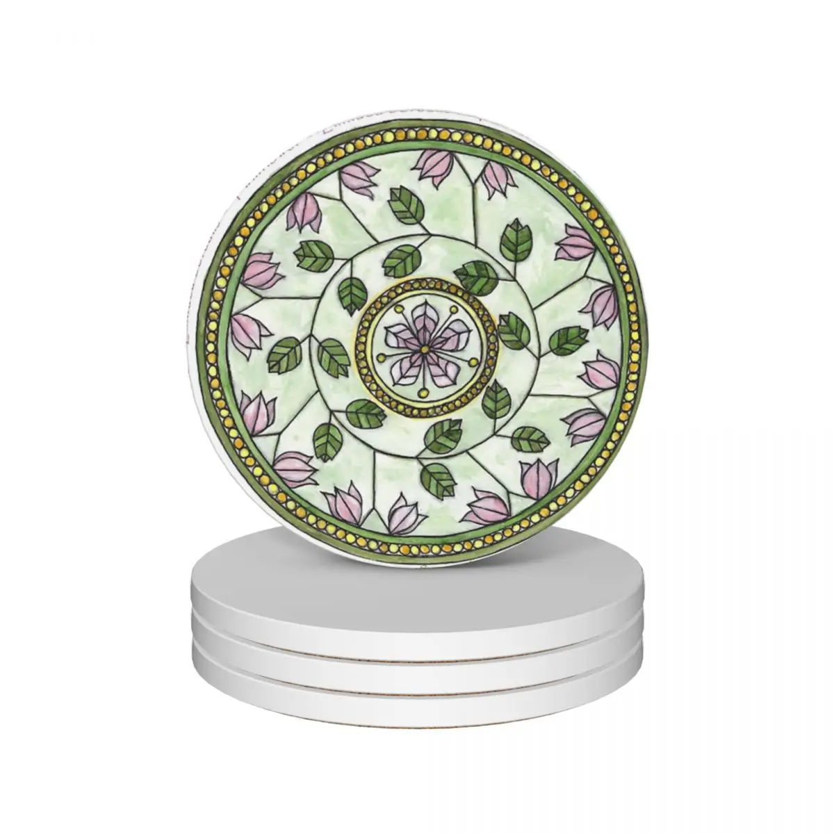 Twinflower - Linnaea borealis керамические подставки (набор из 4) настольное украшение и