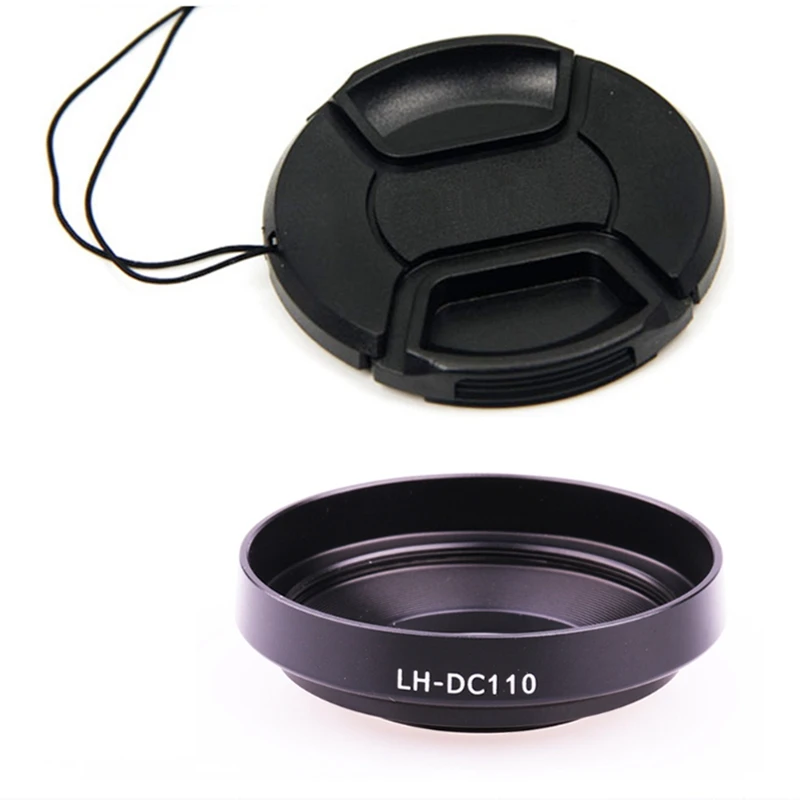 

LH-DC110 Lens Hood For Canon G1X Mark III G1XM3 G1X3 37Mm Lens Hood +49Mm Lens Cap Camera Lens Accessories