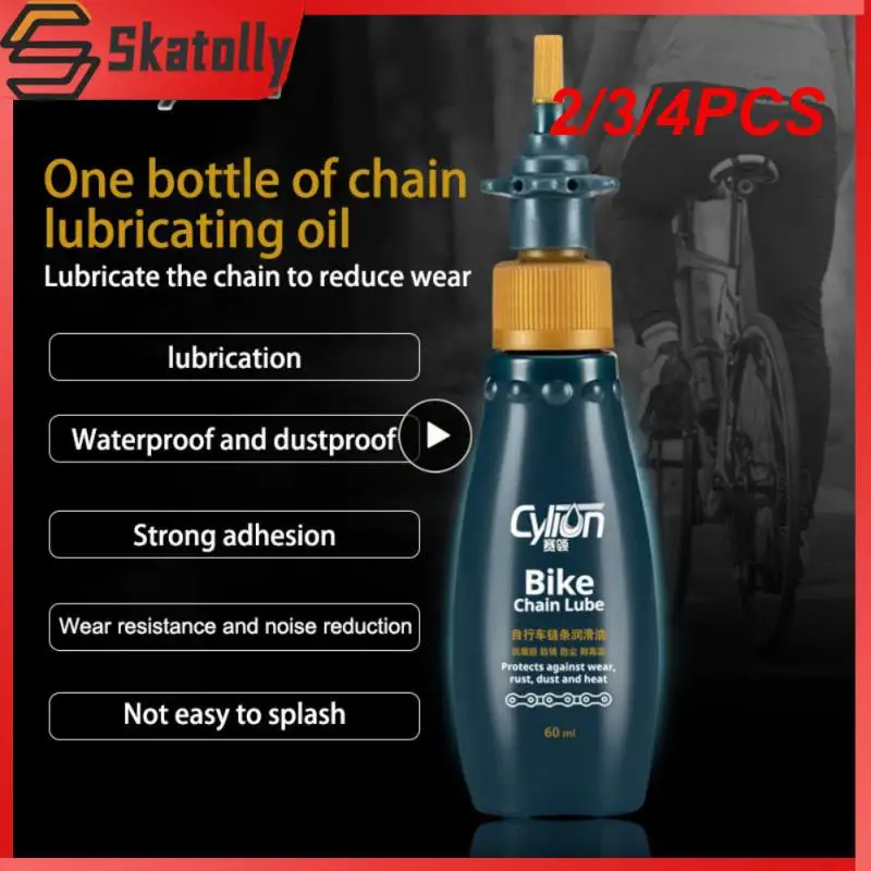 

2/3/4PCS Water Proof Bicycle Chain Lubricant Wear Resistant Lubricating Oil High Temperature Resistance Chain Oil 60ml