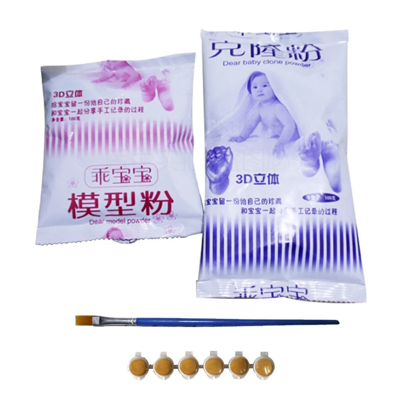 DIY Baby Plaster Mold 3D Hand Foot Print Mold for Baby Souvenir Hand Casting Kit Couples Wedding Accessories Home Decor Gifts