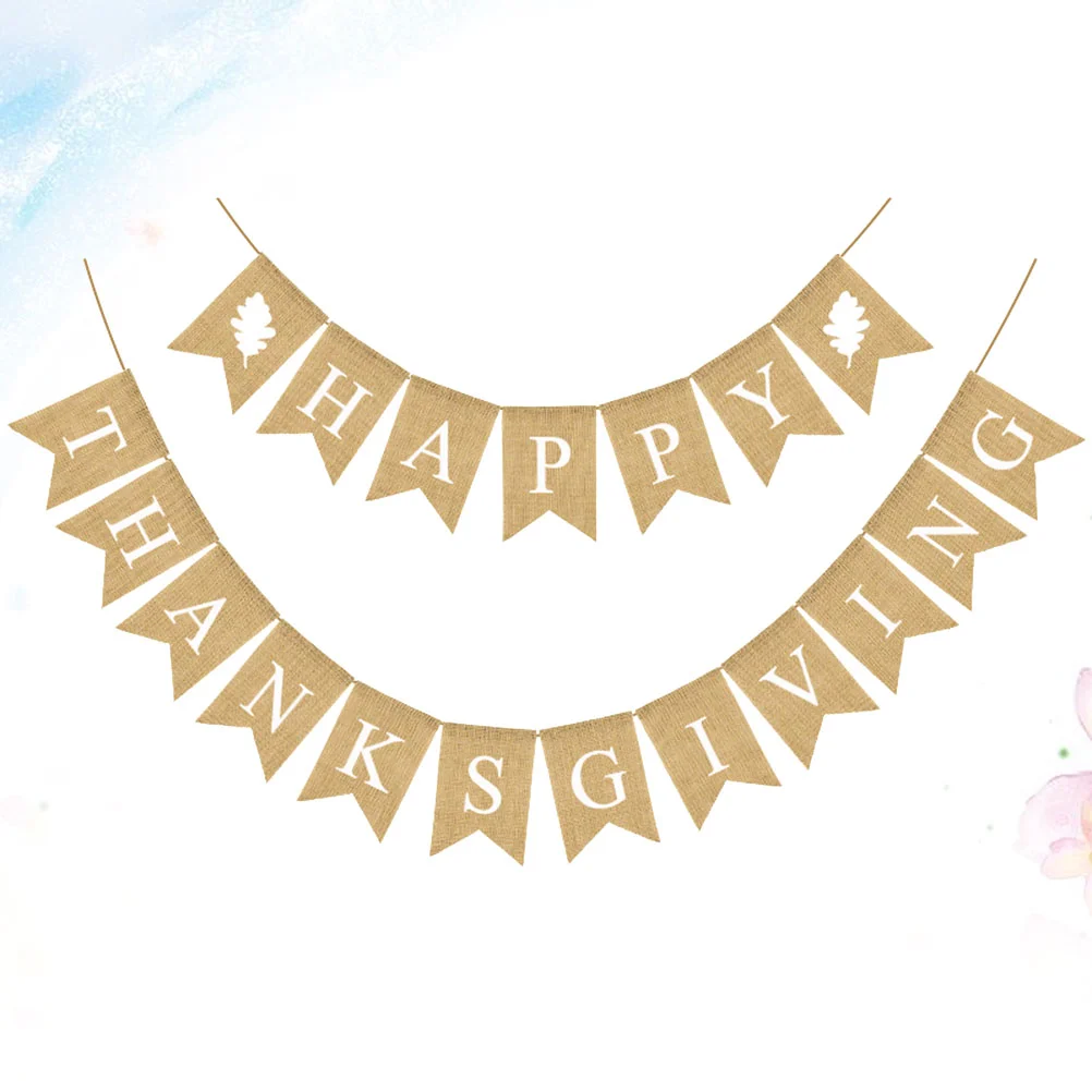 

1 Set Swallowtail Banner Vintage Decorative Supplies Layout Props Party Garland for Thanksgiving Decorations