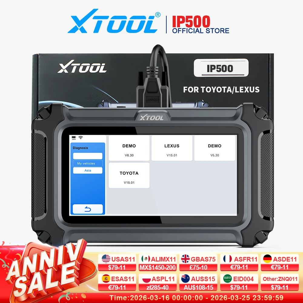Фото XTOOL InPlus IP500 для Toyota, полная система, автомобильные диагностические инструменты, 19+ услуг, автомобильный сканер, пожизненное бесплатное обновление, считыватель кодов №1