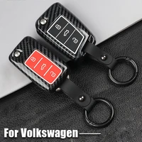 for volkswagen vw golf 4 5 6 7 mk4 mk5 mk6 mk7 tiguan polo for skoda octavia 2 3 a5 a7 seat leon 5f mk2 mk3 car key case cover