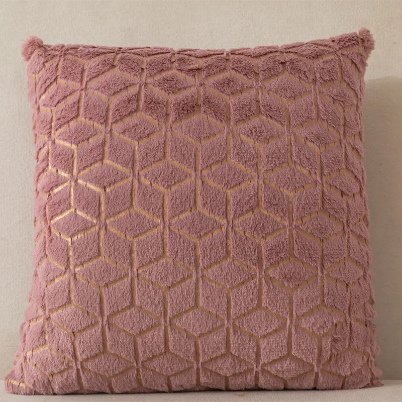 43*43 см мягкие плюшевые наволочки однотонные искусственные для дивана автомобиля