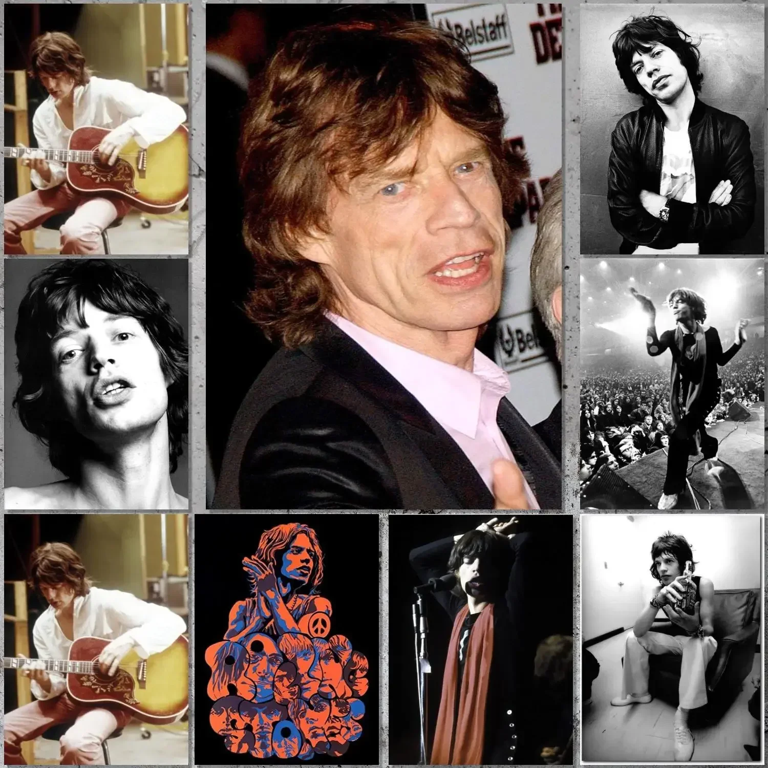 Плакат Mick Jagger Band холст художественный постер и настенная картина принт