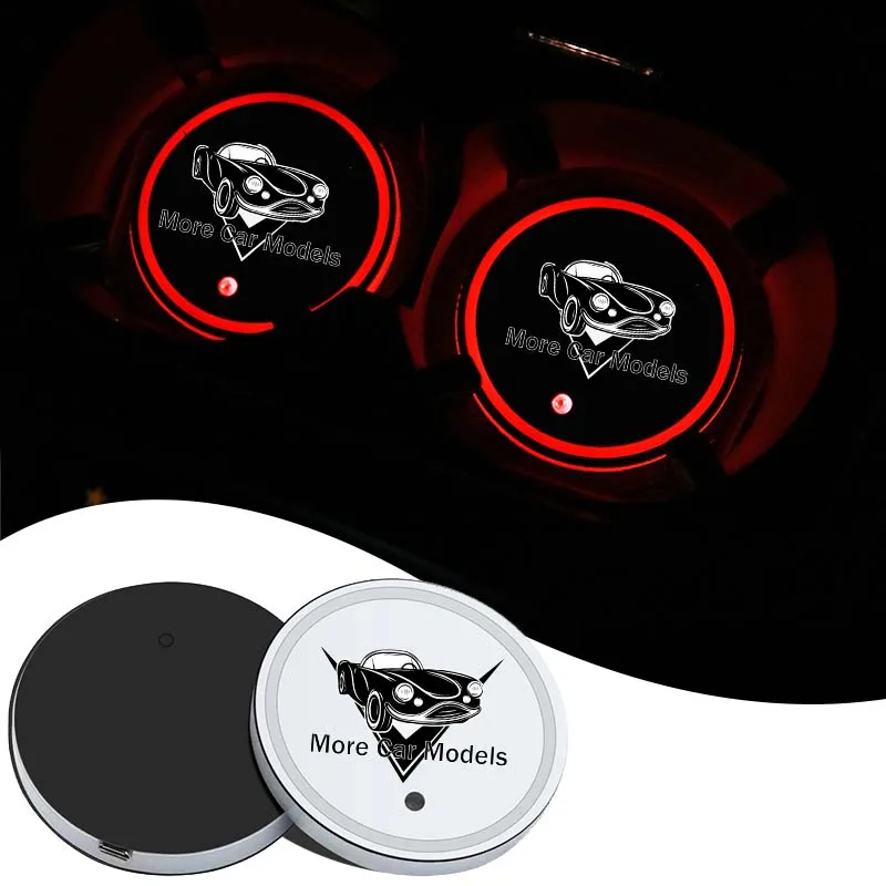 

1/2 шт. Автомобильный светодиодный светящийся держатель для стаканов с водой аксессуары для Hyundai SantaFe Azera CretaI30 Ix25 Tucson