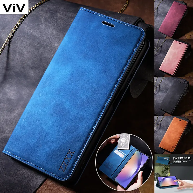 

Wallet Magnetic Flip Leather Case For Samsung Galaxy S23 Ultra S22 S21 Plus S20 FE A12 A13 A14 A23 A32 A33 A34 A51 A52 A53 A54