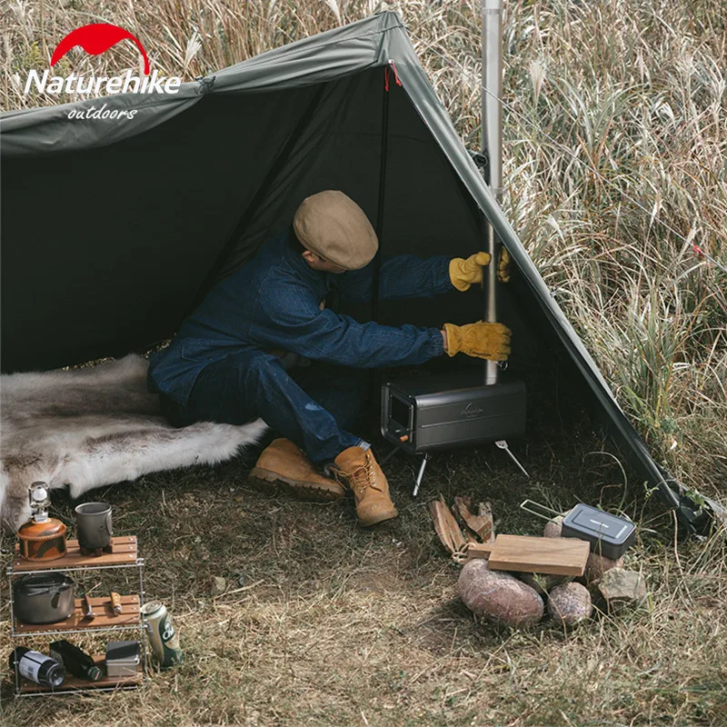 Naturehike титановая дровяная печь чистая для открытого кемпинга складной