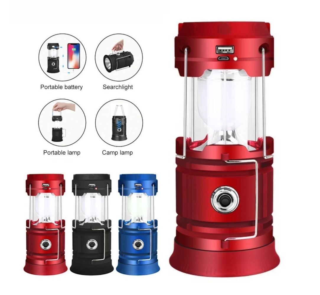 

Светодиодный фонарь для кемпинга, складной светильник на солнечной батарее, с USB-зарядкой, уличный светодиодный фонарь, Подвесная лампа