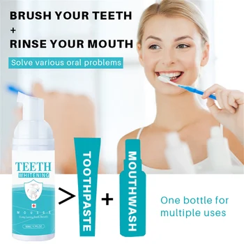 50ml Ultra-Fine Mousse Foam Toothpaste Deep Cleansing Whitening Fresh Breath Dissolve Tooth Stains Clean Beauty Health Maquiagem 2
