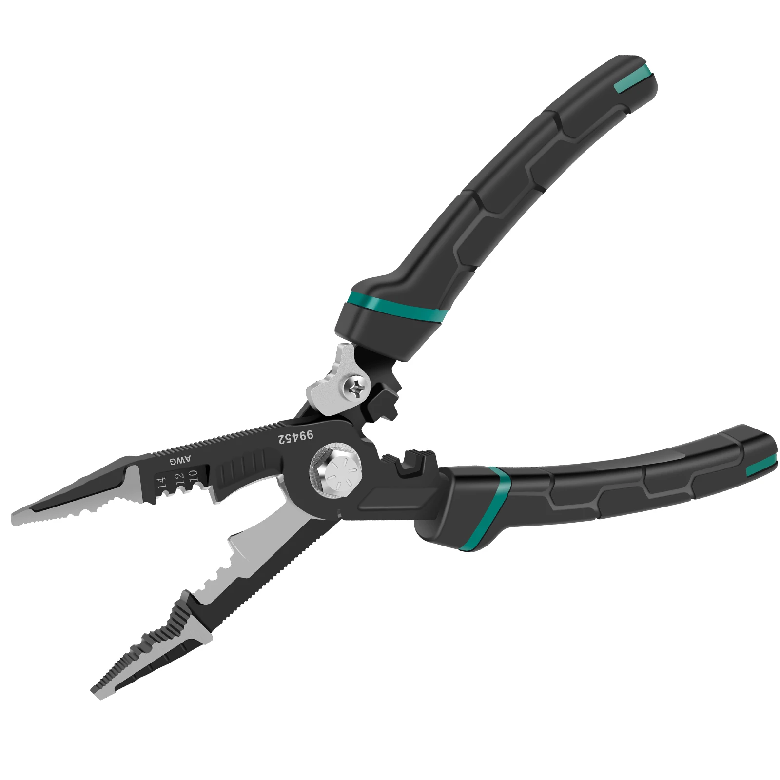 

Wire Stripper Carbon Steel Wire Stripping Pliers Ergonomic Non-slip Wire Crimper Wire Stripping Cutting Crimping Deburring Tool