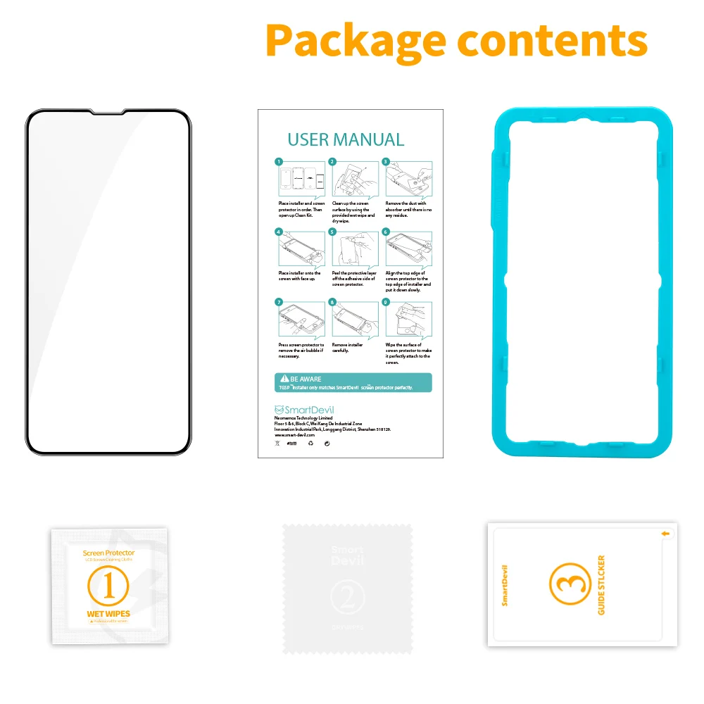 SmartDevil Tempered Glass Screen Protector For iPhone 13 Pro Max Full Cover Glass For iPhone 13 mini HD Anti Blue Light