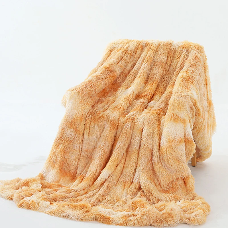 

New Small Blanket Plush Blanket Double Layer Sofa Blanket