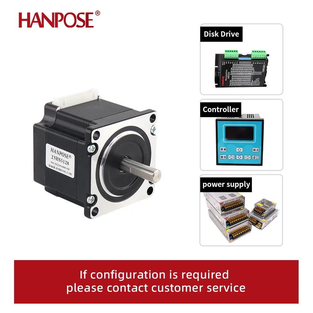 Электродвигатель NEMA23 черный 51 мм 6 35 А 4 провода Н см 23HS5128 8 для лазерного