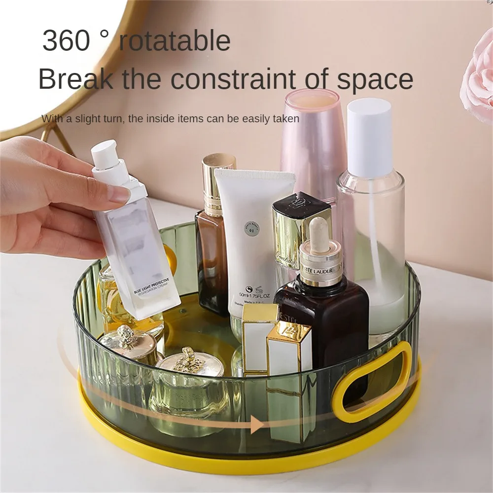 

Transparent Finishing Rack Rotary Light Luxury Storage Rack Kitchen Multifunctional Seasoning Rack Storage Rack Light Luxury