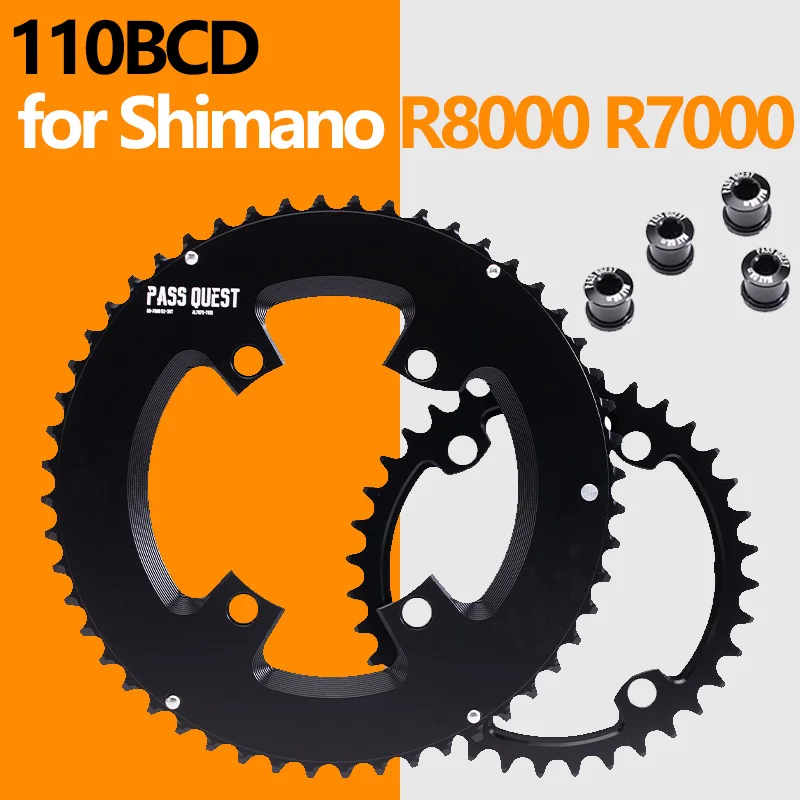 Двойная Звездочка 110bcd для шоссейного велосипеда Shimano R8000 R7000 46-33T 48-35T 50-34T 52-36T 53-39T