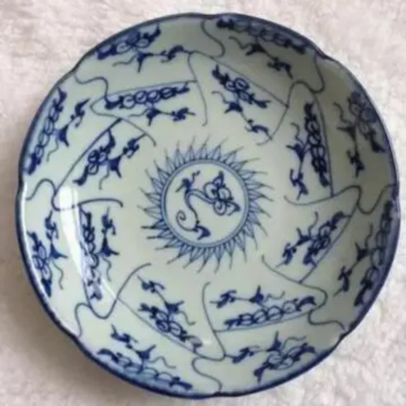 

Plate Blue and White Porcelain Pattern Antique Exquiste Chinese