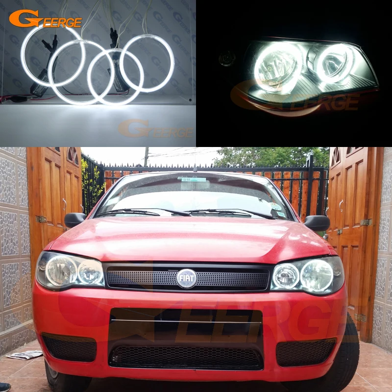 

For FIAT PALIO 2004 2005 2006 headlight Excellent Ultra bright CCFL Angel Eyes Kit Halo Rings Light Car Accessories