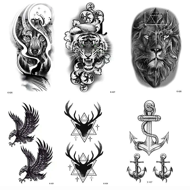 

Waterproof Black Infinity Tattoo Medusa Women Body Hand Art Drawing Elephant Temporary Tattoo Stickers Men Tatto Small Paste