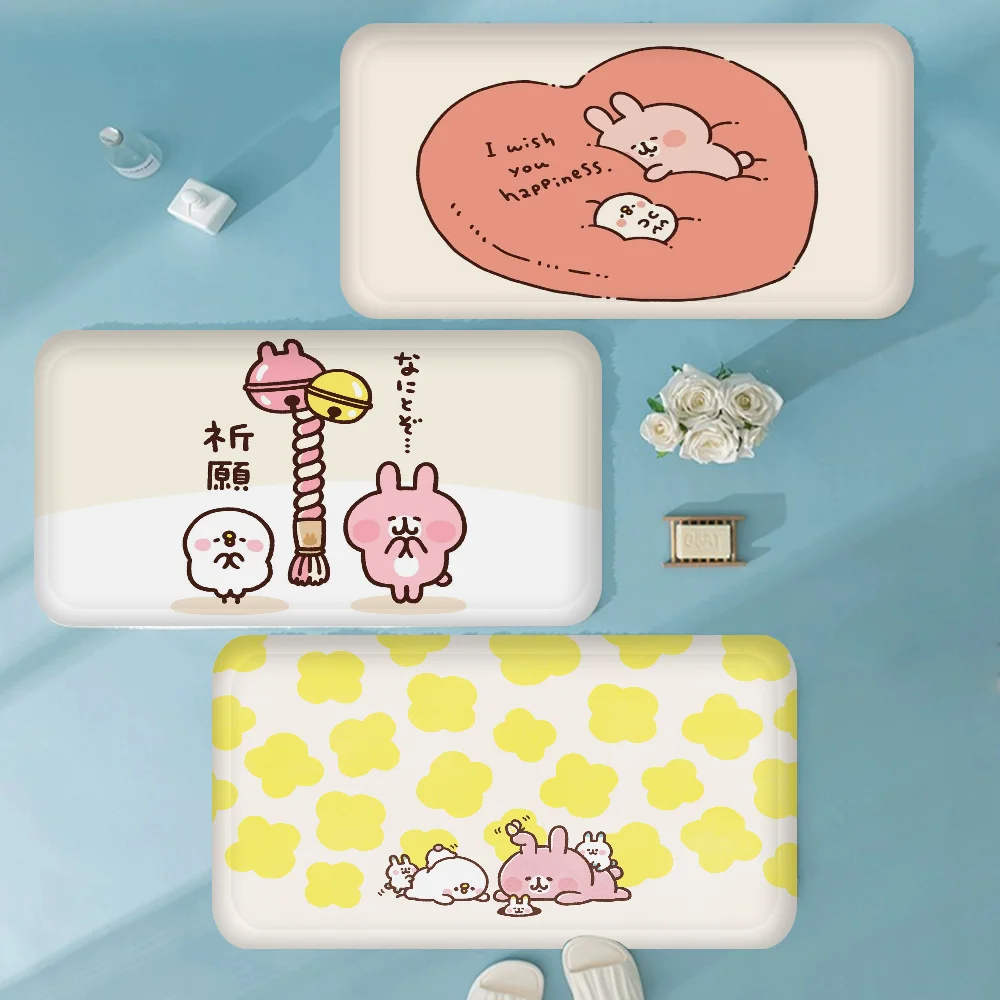 Kawaii K-Kanaheis Door Mat Washable Non-Slip Living Room Sofa Chairs Area Kitchen Bedside Rugs