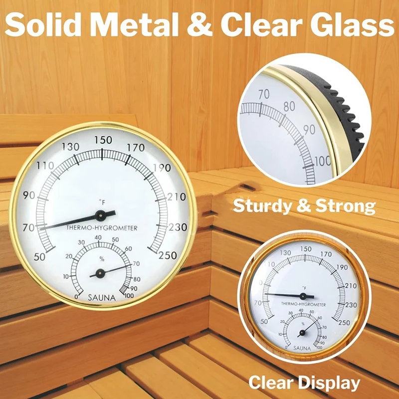 2 в 1 термометр для сауны по Фаренгейту и гигрометр монитор температуры влажности