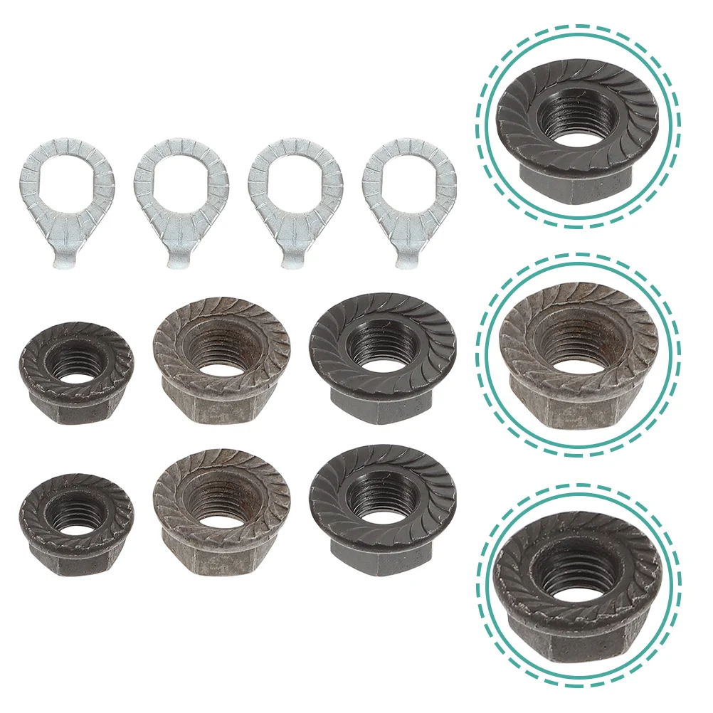

Steel Washer Protective Hub Nuts Fixed Flange Washers Kit Bike Wheel Bicycles Axle