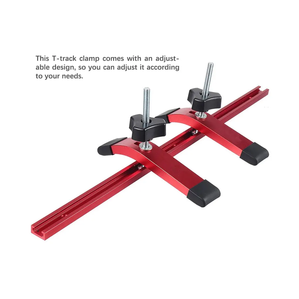 

Pack of 2 T-track Clamp Industrial Accessories Handy Installation Simple Operation Hand Tool Fixing Clamps Hold Down Clip