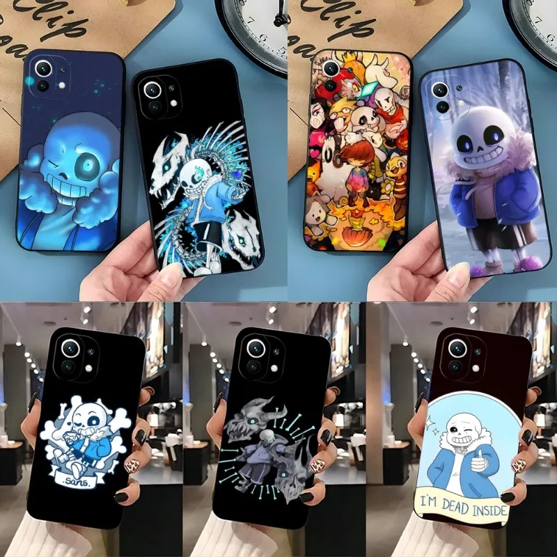 

Undertale Sans Doggo Phone Case For Redmi K40 K30 K20 Pro Plus K50 Gaming Extreme GO 8 8A 9 9A 9C 9T 10 10X Black Silicone Cover