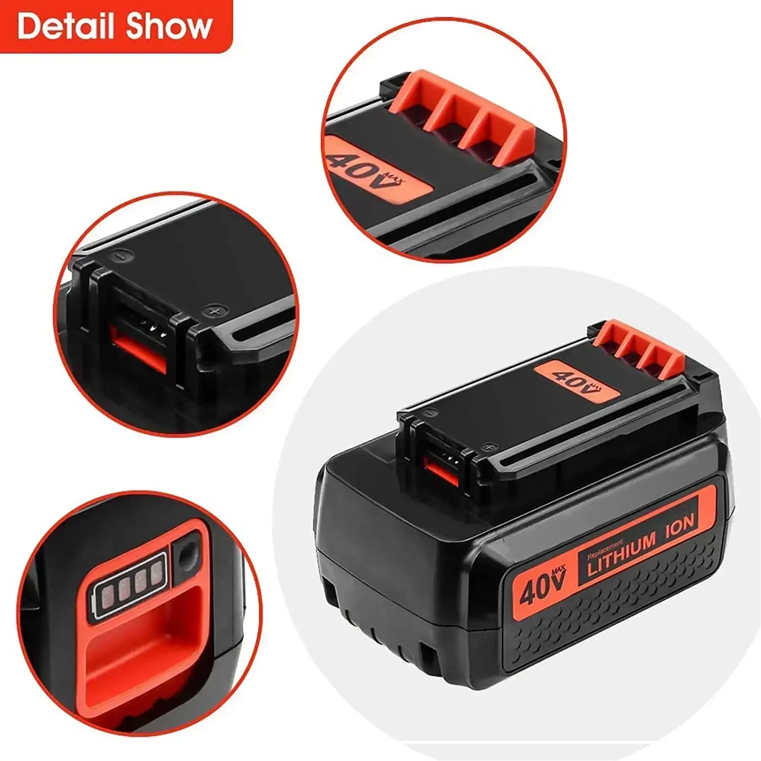 Bonacell Литий-ионный аккумулятор 36В/40В 6Ач для Black &amp Decker