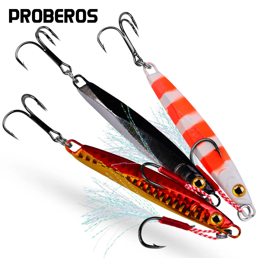 

PROBEROS 5PCS Metal Jigging Spoons 7-10-15-20-30g Trolling Fishing Baits Articulos De Pesca Isca Artificial Bass cebos Wobblers