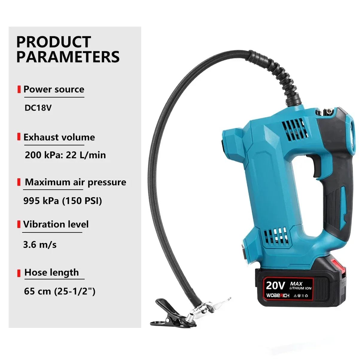 40л/мин беспроводной перезаряжаемый воздушный насос для автомобиля велосипедных