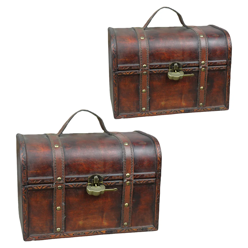 

2Pcs Storage Wood Trinket Jewelry Box for Jewelry Gift Display Storage Box Home Decor