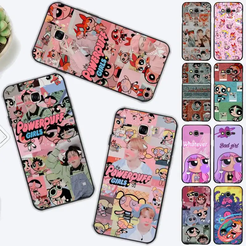 

Bandai Cute Cartoon Powerpuff Girls Phone Case for Samsung J 2 3 4 5 6 7 8 prime plus 2018 2017 2016 core