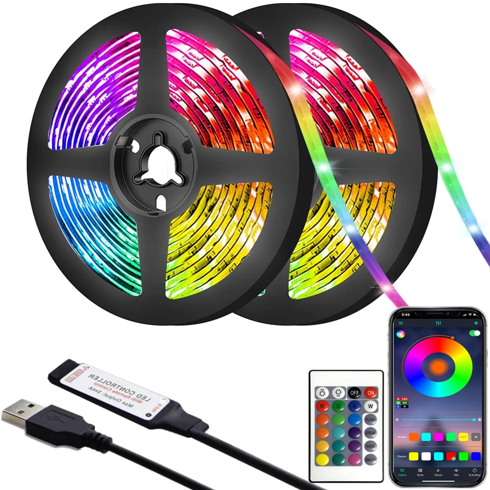 

USB-лента Светодиодная гибкая с поддержкой Bluetooth 5050, 5 В